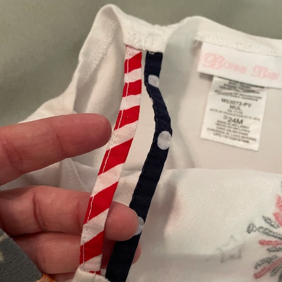 Bonnie Jean Baby-July 4th Fireworks/Stars/Stripes 3-tiered dress-Size 24 mo-EUC - Picture 7 of 9